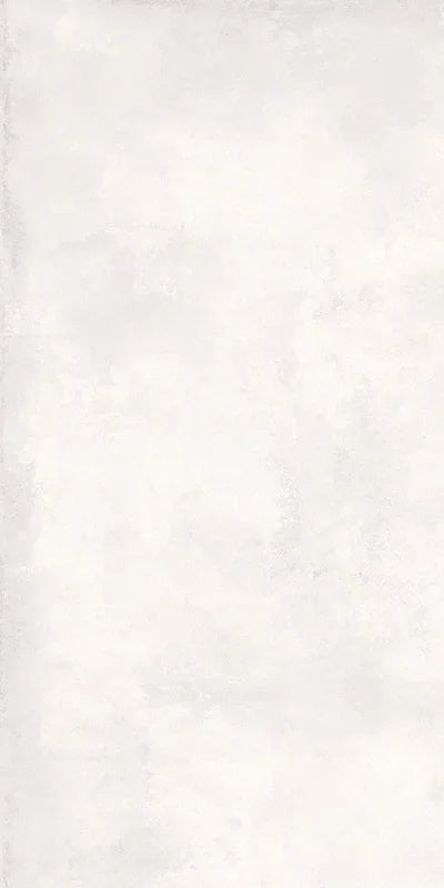 Dettaglio piastrella per pavimento in gres porcellanato effetto cemento nuvolato della collezione Cementart di Alfalux, formato 60x120 rettficato, colore Bianco