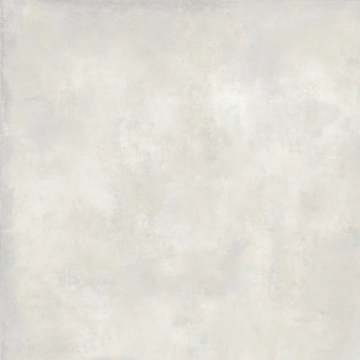 Dettaglio piastrella per pavimento in gres porcellanato effetto cemento nuvolato della collezione Cementart di Alfalux, formato 120x120 rettficato, colore Perla