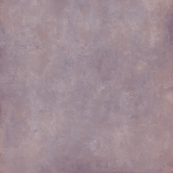 Dettaglio piastrella per pavimento in gres porcellanato effetto cemento nuvolato della collezione Cementart di Alfalux, formato 120x120 rettficato, colore Ibisco