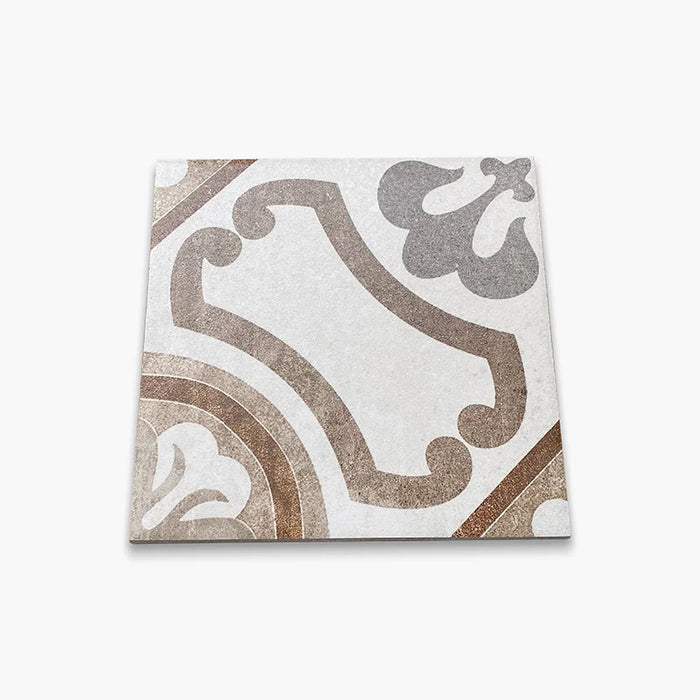 Foto piastrella per pavimento e rivestimento in gres porcellanato effetto cementina dai colori vintage opaca. Collezione Cementine di Ceramica Valsecchia, formato 20x20, Mix Color