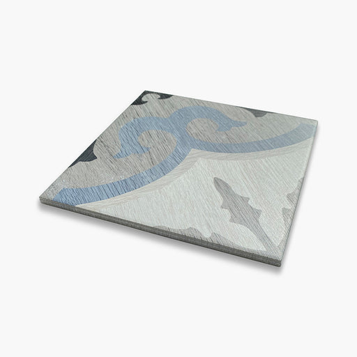 Foto piastrella per pavimento e rivestimento in gres porcellanato effetto cementina decorata geometrica. Collezione Cementine Home di Ceramica Valsecchia, formato 20x20, C6