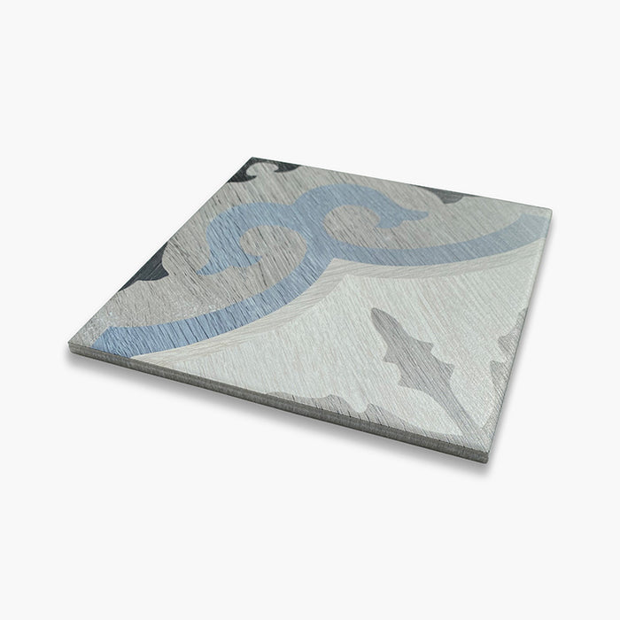 Foto piastrella per pavimento e rivestimento in gres porcellanato effetto cementina decorata geometrica. Collezione Cementine Home di Ceramica Valsecchia, formato 20x20, C6