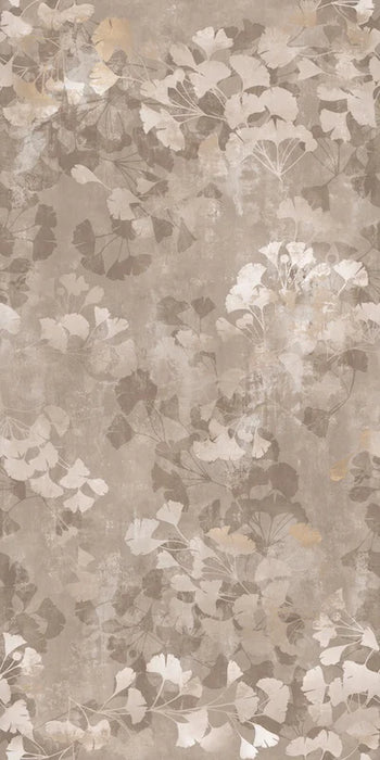 Piastrella per rivestimenti in gres porcellanato effetto carta da parati Decoro Ginkgo della collezione Clay di Herberia Ceramiche in formato 60x120