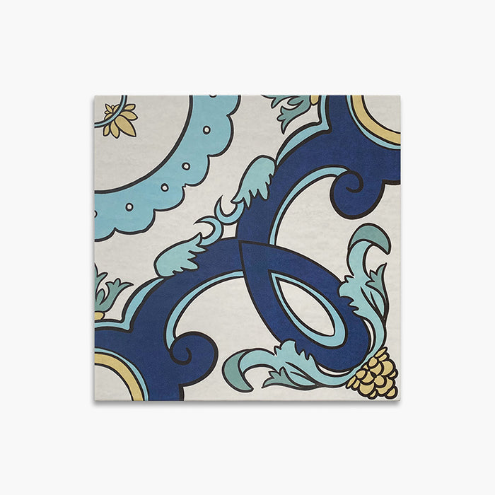 Dettaglio Piastrella da pavimento e rivestimento in gres porcellanato serie Colors di Savoia Italia, Decorazione maiolica Pantelleria 34x34