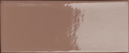 Dettaglio Piastrella da rivestimento in gres serie Cosmo di 41zero42, effetto mattoncino lucido, formato 6x15 cm, Colore Brick Lux Cotto
