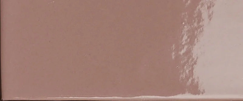 Dettaglio Piastrella da rivestimento in gres serie Cosmo di 41zero42, effetto mattoncino lucido, formato 6x15 cm, Colore Brick Lux Cotto