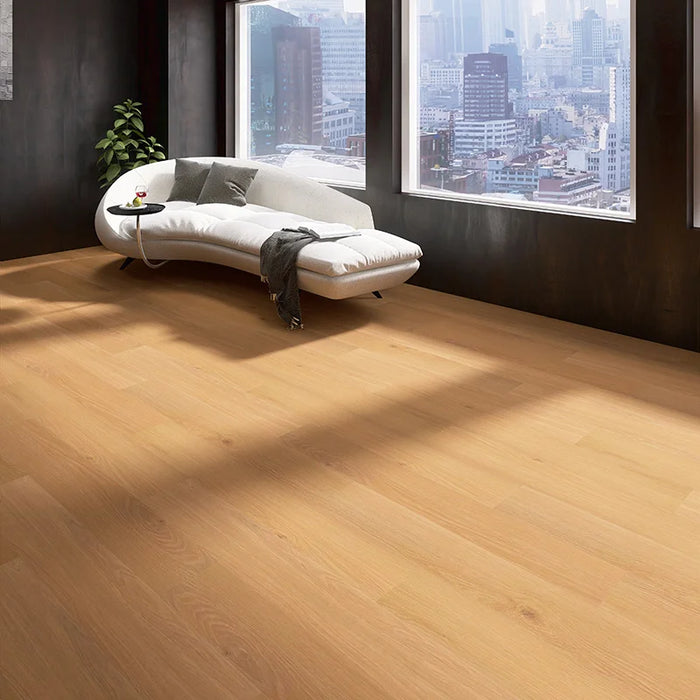 Pavimento di Loft con SPC ad incastro posa facile senza fuga, CoverUpp Miele 18x122