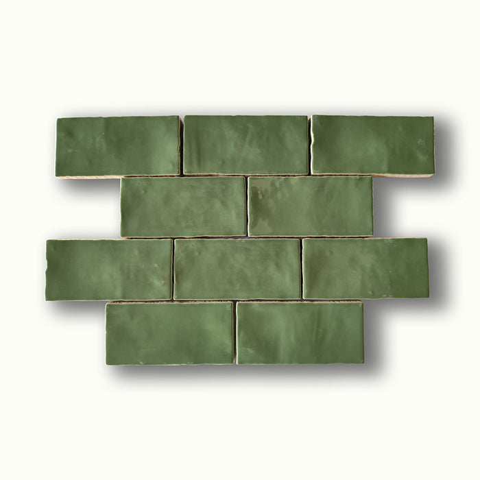 Foto del mattoncino della collezione Crayon nella colorazione Spring Green Matt di Self Style by Keradom.