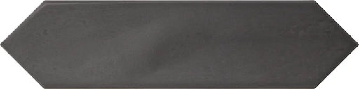 Dettaglio piastrella per rivestimento ceramico effetto mattoncino lucido, formato losanghina 7,5x30 cm della collezione Crayons, colore Charcoal di Ceramica Settecento