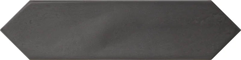Dettaglio piastrella per rivestimento ceramico effetto mattoncino lucido, formato losanghina 7,5x30 cm della collezione Crayons, colore Charcoal di Ceramica Settecento
