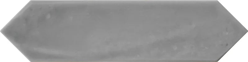 Dettaglio piastrella per rivestimento ceramico effetto mattoncino lucido, formato losanghina 7,5x30 cm della collezione Crayons, colore Smoke di Ceramica Settecento