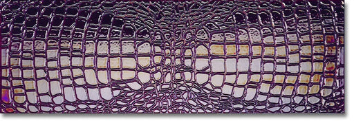 Dettaglio piastrella in gres porcellanato effetto pelle di coccodrillo in rilievo della Collezione Crocotiles di Ceramica Settecento, colore Amaranth 24x72 cm