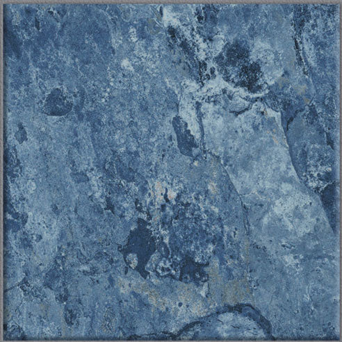 Dettaglio piastrella per pavimento e rivestimento in gres porcellanato effetto pietra spaziale. Collezione Swimming Pool di Ceramica Valsecchia, formato 15x15, Crystal Blue