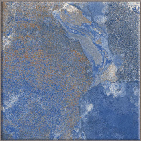 Dettaglio piastrella per pavimento e rivestimento in gres porcellanato effetto pietra spaziale. Collezione Swimming Pool di Ceramica Valsecchia, formato 15x15, Crystal Rust