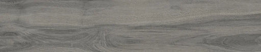 Piastrella per pavimento e rivestimento in gres porcellanato effetto legno naturale dal carattere rustico della collezione Daring di Ceramica Rondine, formato 24x120 cm, colore Dark