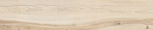 Piastrella per pavimento per esterni in gres porcellanato effetto legno naturale dal carattere rustico della collezione Daring di Ceramica Rondine, formato 24x120 cm, colore Ecrù