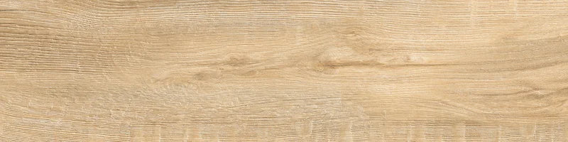 Piastrella per pavimento per esterni in gres porcellanato effetto legno naturale dal carattere rustico della collezione Daring di Ceramica Rondine, formato 15x61 cm, colore Honey