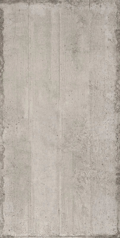 Piastrella in gres porcellanato effetto cemento industriale della collezione Docks di Ceramica Rondine, formato 60x120 cm, colore Taupe