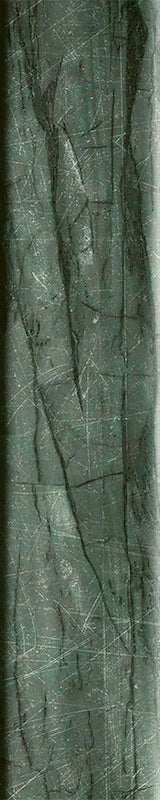 Dettaglio Piastrella da rivestimento in pasta bianca serie Dandy di 41zero42, effetto mattoncino in marmo opaco, formato 5x25 cm, Colore Green