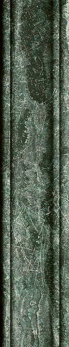 Dettaglio Piastrella da rivestimento in pasta bianca serie Dandy di 41zero42, effetto mattoncino 3d in marmo opaco, formato 5x25 cm, Colore Mrs Green