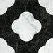 Dettaglio Piastrella da pavimento e rivestimento in gres serie Dandy di 41zero42, effetto marmo intarsiato opaco, formato 18x18 cm, Colore Pin Black/White