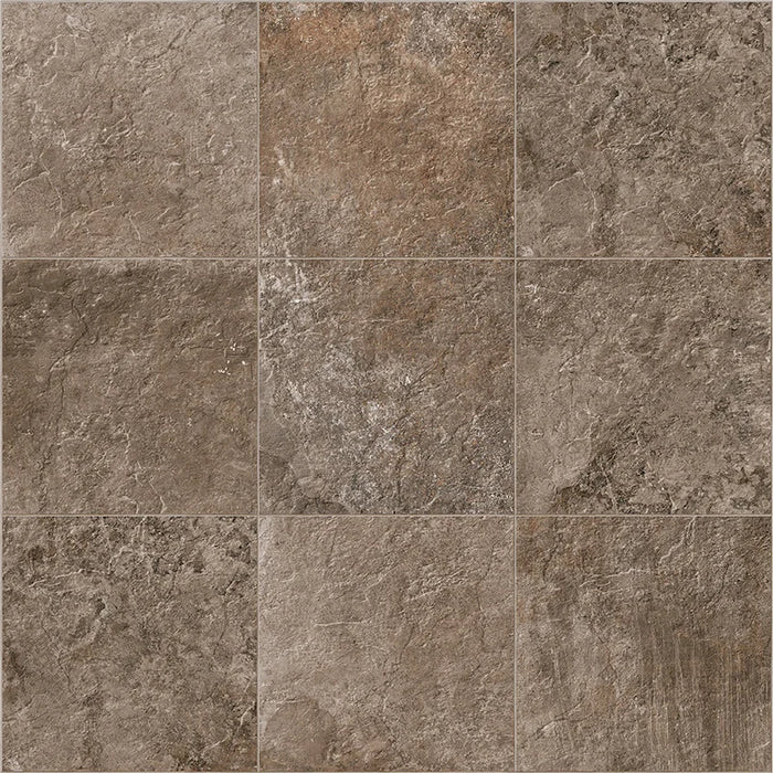 Dettaglio piastrella in gres porcellanato effetto pietra naturale della Collezione Des Alpes di Ceramica Settecento, colore Naturale 47,8x47,8