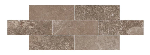 Dettaglio piastrella in gres porcellanato effetto pietra naturale della Collezione Des Alpes di Ceramica Settecento, colore Naturale 7.7x23.6