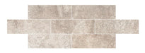 Dettaglio piastrella in gres porcellanato effetto pietra naturale della Collezione Des Alpes di Ceramica Settecento, colore Beige 7.7x23.6