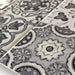 Dettaglio piastrella stile maiolica vietrese, collezione Maioliche di ceramiche Valsecchia colore mix black & white 15x15 