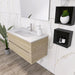 Composizione mobile bagno Pandora 02 con mobile sospeso, top con lavabo integrato in ceramica lucida si abbina splendidamente alla finitura opaca del mobile, garantendo luminosità e facilità di pulizia. Specchio rettangolare a filo lucido con lampada superiore a Led, oltre a 3 pensili a giorno in metallo nero opaco. Disponibile nelle finiture: Tortora Opaco, Bianco Opaco, Noce, Rovere, Rovere Rustico e Larice Bianco.