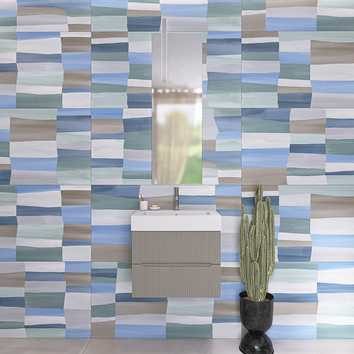 La composizione comprende una base sospesa di piccole dimensioni. La consolle con lavabo integrato in mineralmarmo si abbina a tutte le finiture. Specchio rettangolare slanciato con lampada superiore a Led bifacciale. Disponibile nelle finiture: Tortora Opaco, Bianco opaco, Verde opaco, rovere e noce.