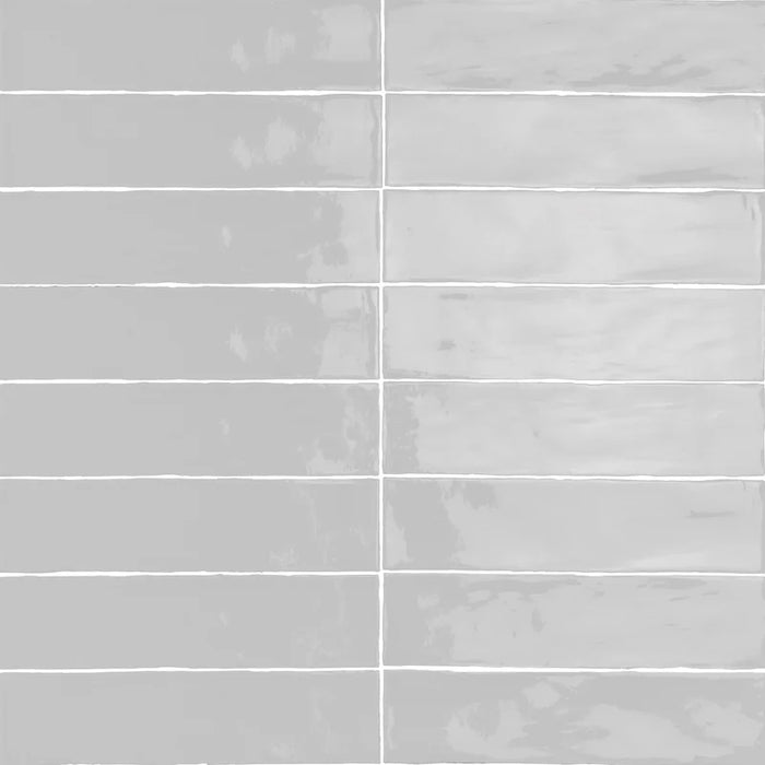 Piastrella ceramica pasta bianca Linea Cenere 7.5x30 Eccentrico, effetto mattoncino lucido.