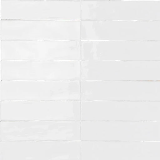 Piastrelle ceramica pasta bianca Linea Ghiaccio 7.5x30 Eccentrico, effetto mattoncino lucido.