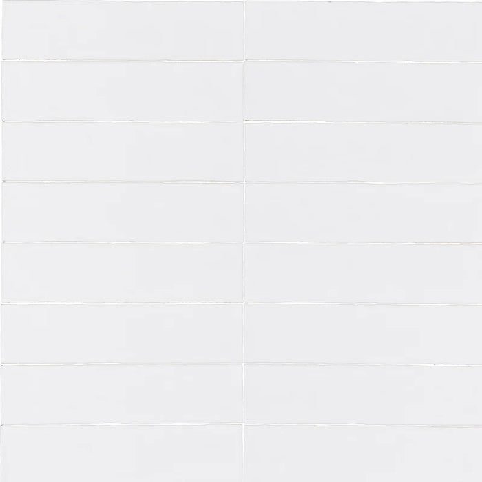 Piastrella ceramica pasta bianca Linea Ghiaccio Matt 7.5x30 Eccentrico, effetto mattoncino opaco.