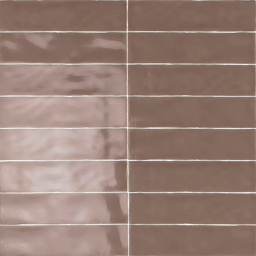 Piastrella ceramica pasta bianca Linea Moka 7.5x30 Eccentrico, effetto mattoncino lucido.