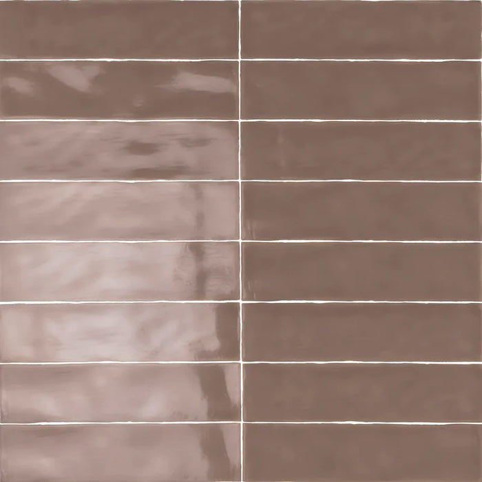 Piastrella ceramica pasta bianca Linea Moka 7.5x30 Eccentrico, effetto mattoncino lucido.