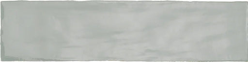 Piastrella ceramica pasta bianca Linea Verde Menta 7.5x30 Eccentrico, effetto mattoncino lucido.