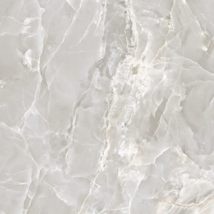 Dettaglio piastrella in gres porcellanato effetto marmo opaco della collezione Elegance di Ceramica Settecento, formato 120x120 cm, colore Pearl