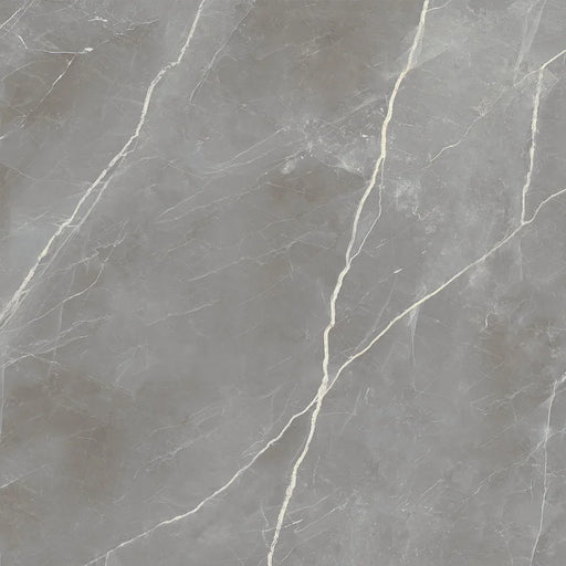 Dettaglio piastrella in gres porcellanato effetto marmo lucido della collezione Elegance di Ceramica Settecento, formato 120x120 cm, colore Silver