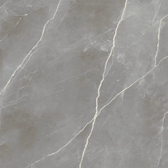 Dettaglio piastrella in gres porcellanato effetto marmo opaco della collezione Elegance di Ceramica Settecento, formato 120x120 cm, colore Silver