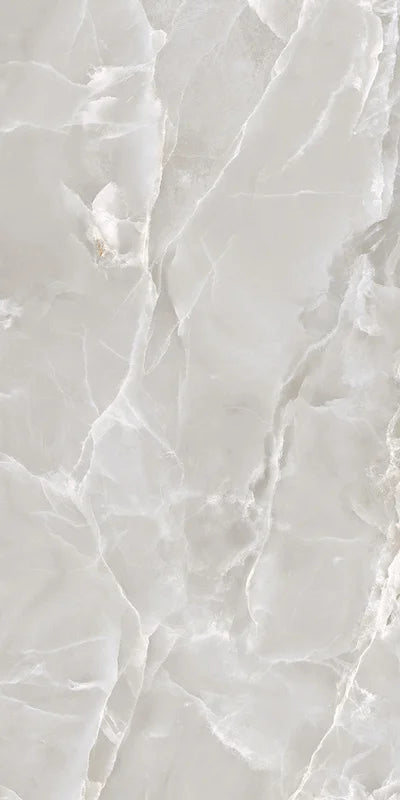 Dettaglio piastrella in gres porcellanato effetto marmo opaco della collezione Elegance di Ceramica Settecento, formato 60x120 cm, colore Pearl