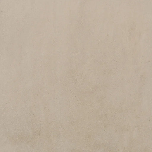 Dettaglio piastrella da pavimento in gres porcellanato effetto cemento 60x60 cm, della collezione Evoque, colore Sabbia, di Ceramica Settecento