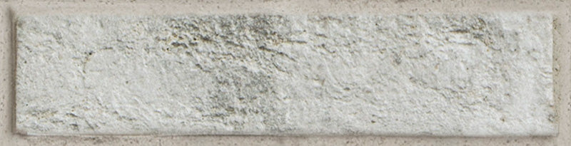 Dettaglio piastrella per pavimento e rivestimento in gres porcellanato effetto mattoncino Opaco 6x25 cm della collezione London, colore Fog di Ceramica Rondine