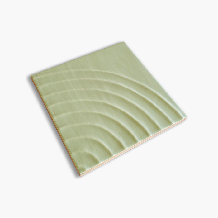 Foto del rivestimento Pistachio Reel Matt della collezione Flow di Keradom.