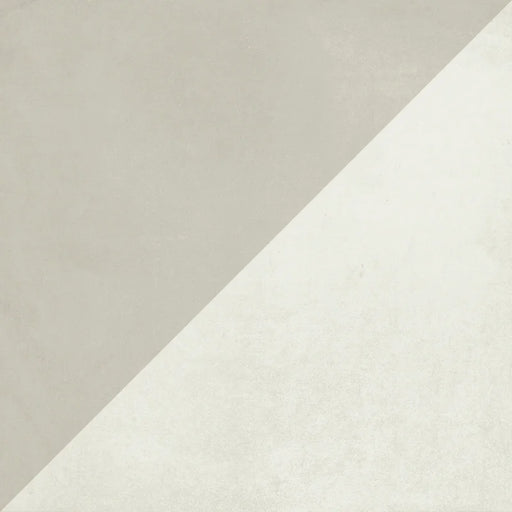 Dettaglio Piastrella da pavimento e rivestimento in gres serie Futura di 41zero42, effetto decoro geometrico opaco, formato 15x15 cm, Colore Half White