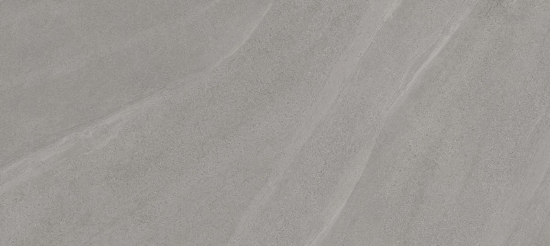 Dettaglio piastrella antiscivolo da pavimento e rivestimento in gres porcellanato effetto pietra Urban della collezione Burlington Stone di Gardenia Orchidea, formato 80x180, colore Rock