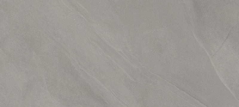 Dettaglio piastrella antiscivolo da pavimento e rivestimento in gres porcellanato effetto pietra Urban della collezione Burlington Stone di Gardenia Orchidea, formato 80x180, colore Rock