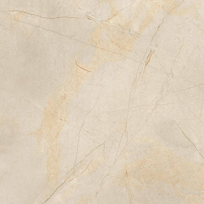 dettaglio piastrella in gres porcellanato effetto metallo ossidato 80x80 della collezione La Geoteca nella colorazione Marfil di gardenia orchidea