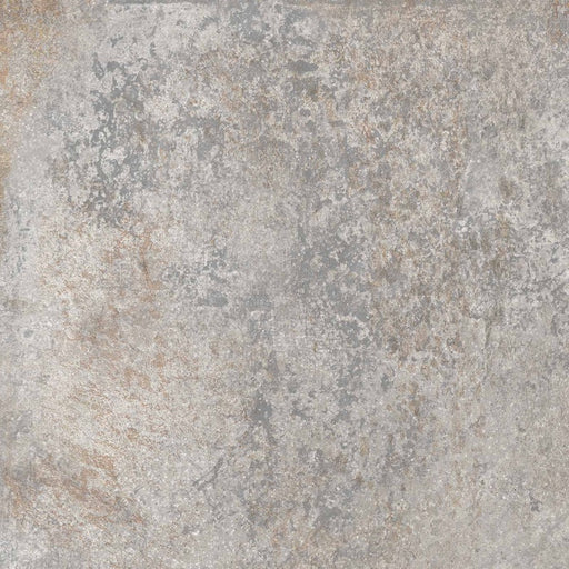 dettaglio piastrella in gres porcellanato effetto metallo ossidato 80x80 della collezione La Geoteca nella colorazione Provence di gardenia orchidea