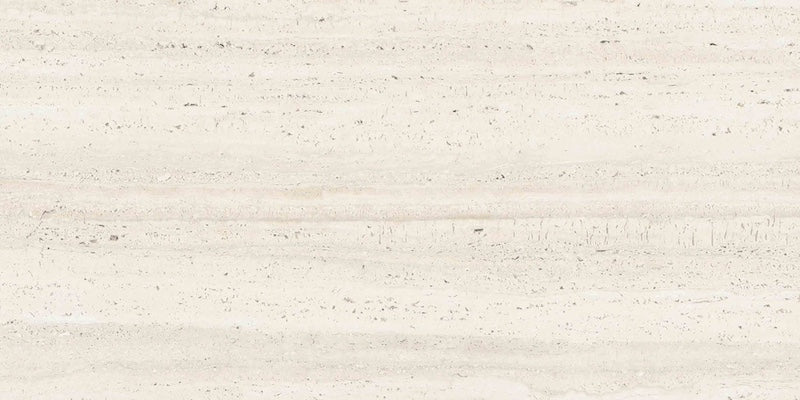 dettaglio piastrella in gres porcellanato effetto pietra naturale della collezione la geoteca nella colorazione Travertino Ivory Vein di gardenia orchidea 60x120